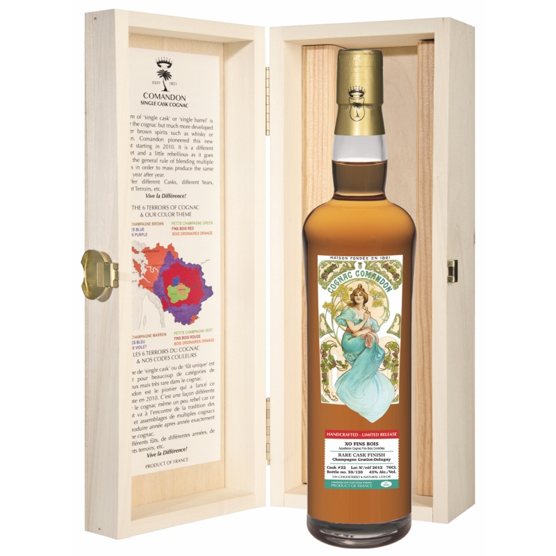 XO Fins Bois Lot 2012 Rare Cask Finish Cognac Comandon édition limitée