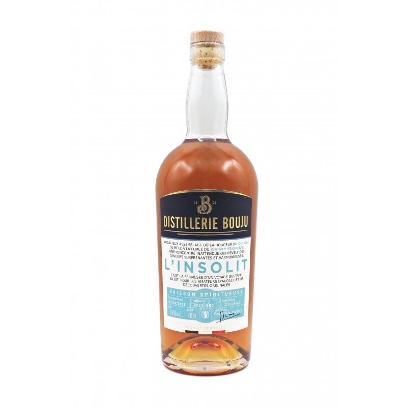 Spirit drink l'insolit French Whisky finish Cognac cask Bouju distillery